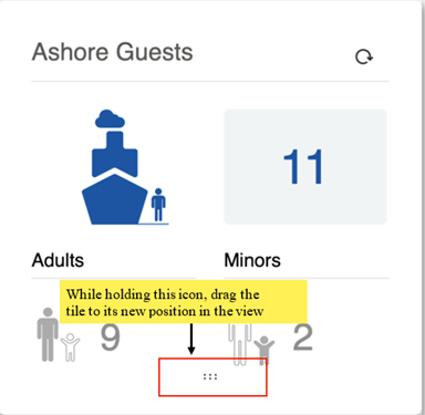 This figure shows the Dashboard Tile Reorder Button.