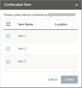 This figure shows the list of Confiscated Item This figure shows the list of Confiscated Item