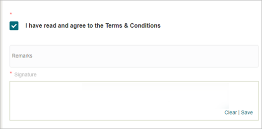 This figure shows the Contract Acknowledgement section.