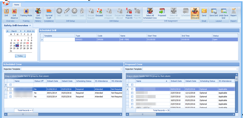 This figure shows an overview window of Safety Drill. This figure shows an overview window of Safety Drill.