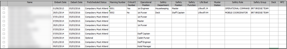 This figure shows the sample Proposed Drill Report in Excel format.