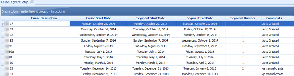 This figure shows the Cruise by Segment.