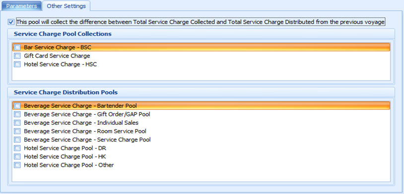 This figure shows the Other Settings tab in Pool Distribution.