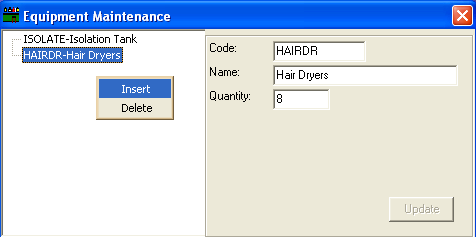 This figure shows the Equipment Maintenance