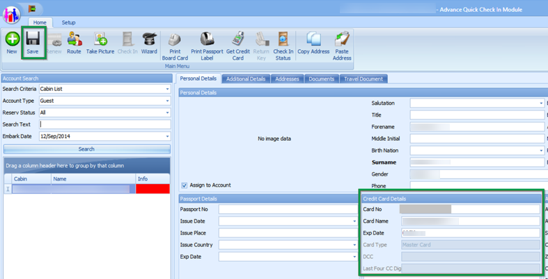This figure shows the AQCI Credit Card Section
