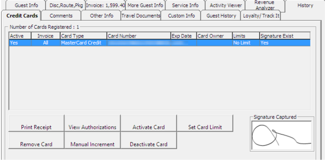 This figure shows the Management Authorization View Screen
