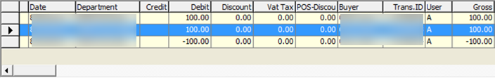 This figure shows the Invoice Display of Voided Transaction