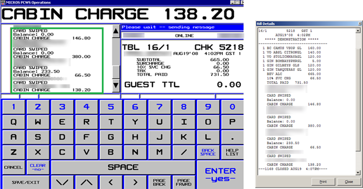 This figure shows the Gift Card Partial Payment This figure shows the Gift Card Partial Payment