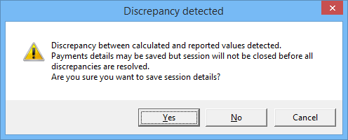 This figure shows the Cashier Closing Discrepancy