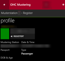 This figures shows the Profile Screen of passenger yet to register.