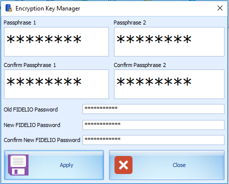 This figure shows the Encryption Key Manager