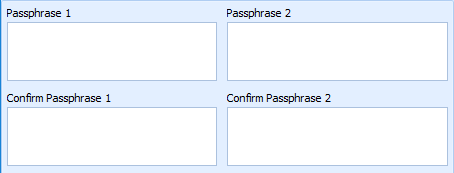 This figure shows the Passphrase Input Field