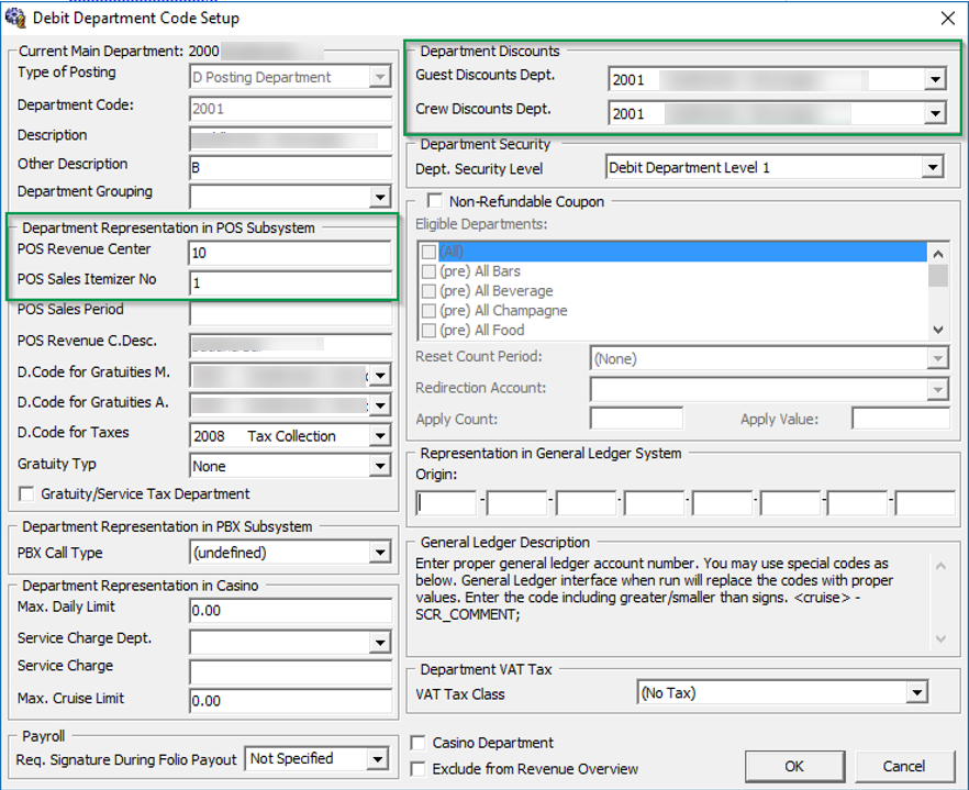 This figure shows the Discount Debit Department This figure shows the Discount Debit Department