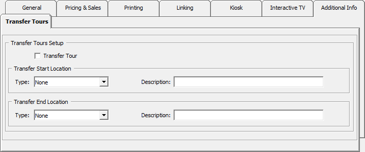 This figure shows the Tour Templates Transfer Tours tab