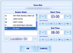 This figure shows the Add Time Slot Window