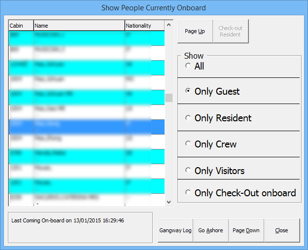 This figure shows a list of passenger that are currently onboard by it’s type and include the last time-stamp the passenger comes onboard This figure shows a list of passenger that are currently onboard by it’s type and include the last time-stamp the passenger comes onboard