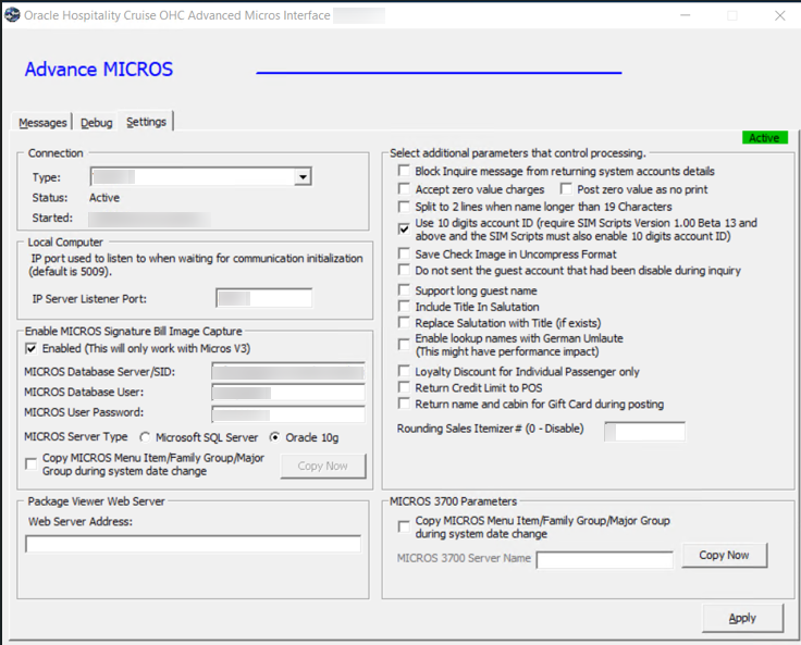 This figure shows the Advance Micros Interface This figure shows the Advance Micros Interface