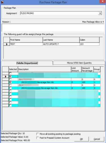 This figure shows the Flexi Package Plan Selection Screen This figure shows the Flexi Package Plan Selection Screen
