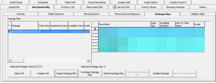 This figure shows the Package Plan Assigned/Purchased