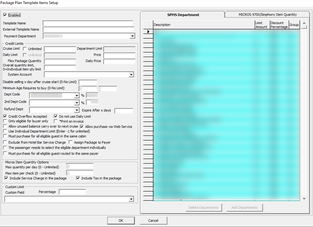 This figure shows the Package Plan Template This figure shows the Package Plan Template