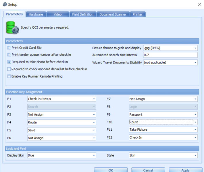 This figure shows the function within the General Setup tab.