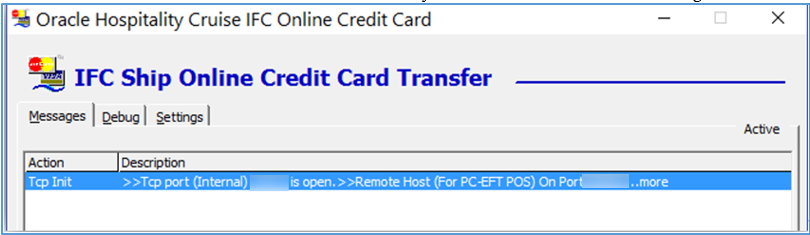 This figure shows the OHC Ship Transfer Connection to PED Framework Services