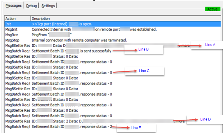 This figure shows the OHC Ship Transfer Message