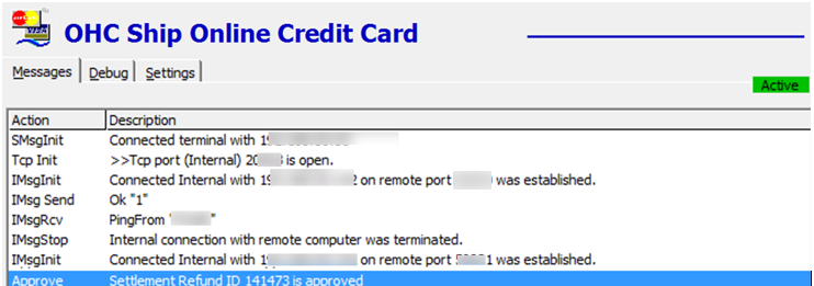 This figure shows the OHC Ship Transfer — Send Request Message — Send Refund