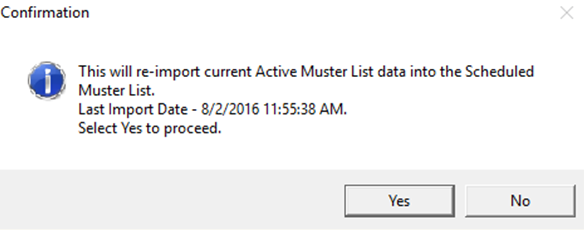 This figure shows the Confirmation of Re-Import