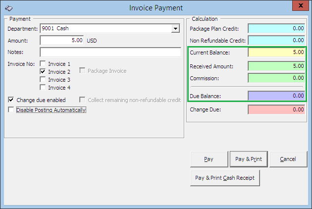 This figure shows the Invoice Payment with Exact Amount This figure shows the Invoice Payment with Exact Amount