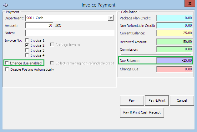 This figure shows the Invoice Payment without Change Due This figure shows the Invoice Payment without Change Due