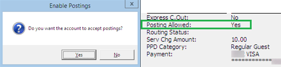 This figure shows the reset Posting Status This figure shows the reset Posting Status