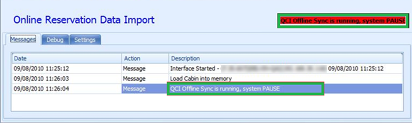 This figure shows the DGS Pause Mode when QCI Sync is running This figure shows the DGS Pause Mode when QCI Sync is running