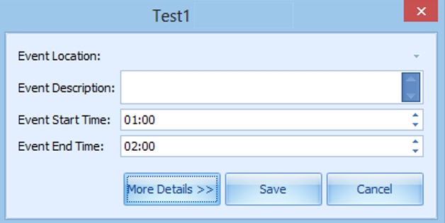 This figure shows the Edit Event Information screen. This figure shows the Edit Event Information screen.