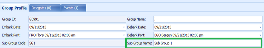 This figure shows the Sub Group Name in Group Profile This figure shows the Sub Group Name in Group Profile