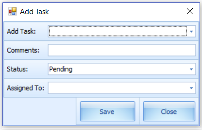 The figure shows the Add Task form. The figure shows the Add Task form.