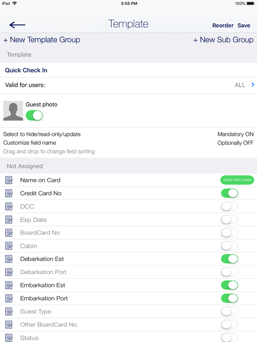 This figure shows the Mobile Template page.