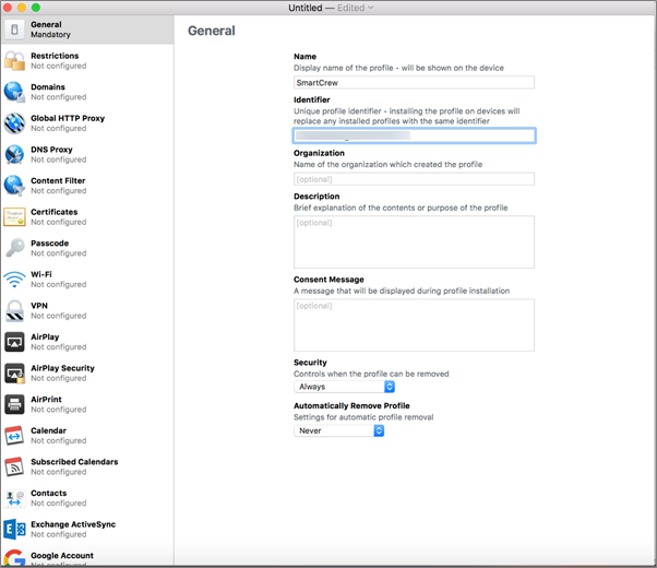 This figure shows the Profile ID configuration in General Settings