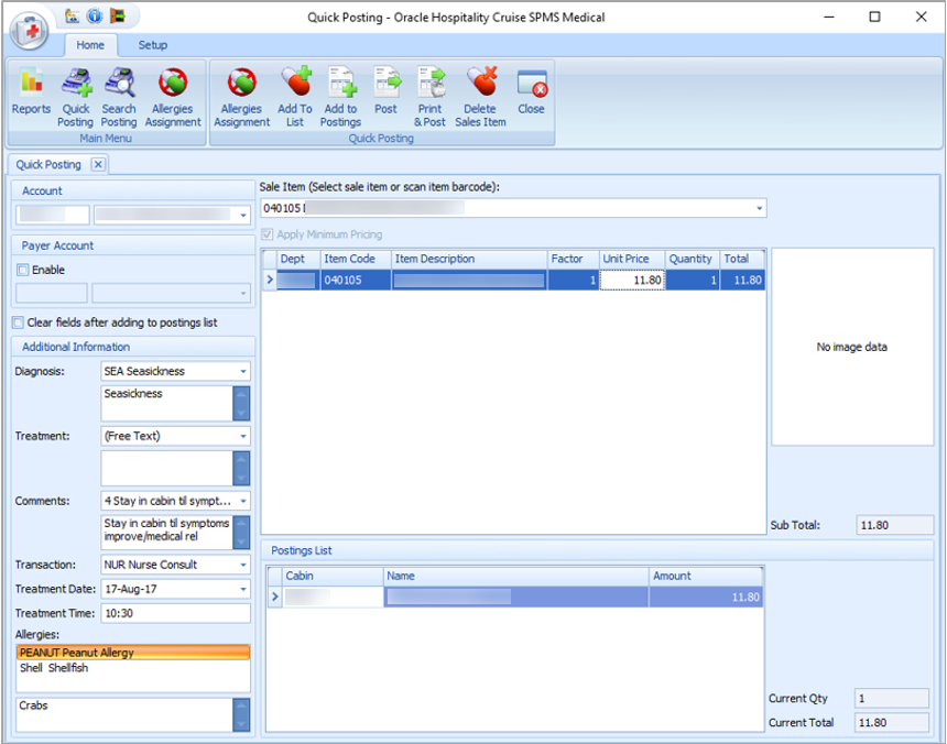 This figure shows the Quick Posting window This figure shows the Quick Posting window