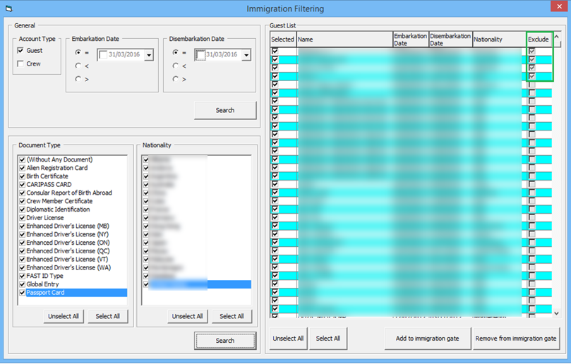 This figure shows the Immigration Filtering