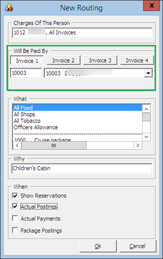 This figure shows the New Routing To — ‘Will Be Paid By’