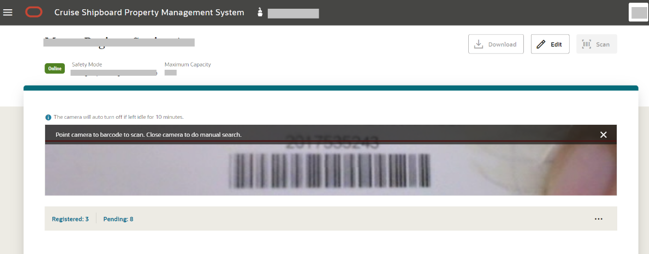 This figure shows the Register Barcode Scanning