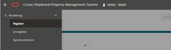 This figure shows the Register Menu