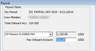 The figure shows the Folio Payout Posting window. The figure shows the Folio Payout Posting window.
