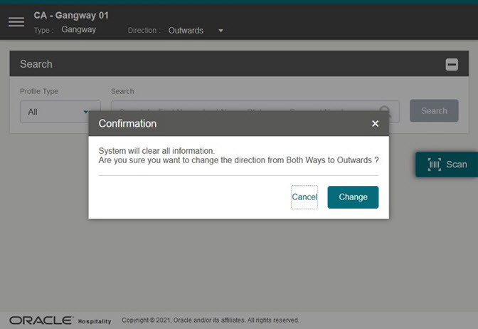 This figure shows the Gate Direction Change Notification