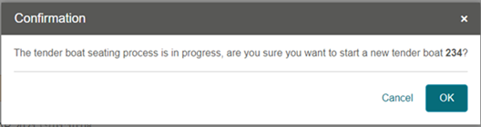 This figure shows the Tender Boat Reset Confirmation