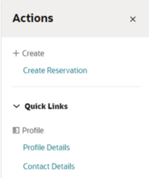 This figure shows the Actions Option