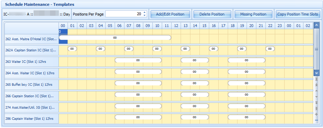 This figure shows the Schedule Maintenance Template