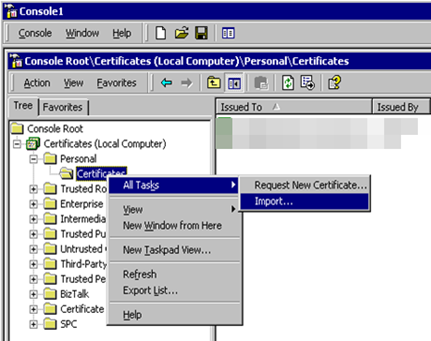 This figure shows the Certificate Container. This figure shows the Certificate Container.
