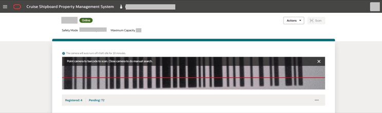 This figure shows the Register Barcode Scanning